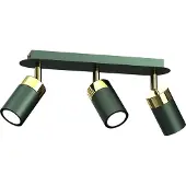 Eko-Light Downlight Joker, grønn/gull, 3 lyskilder