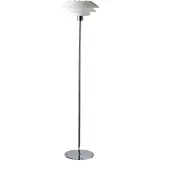 Dyberg Larsen DL31 gulvlampe glass-skjerm krom
