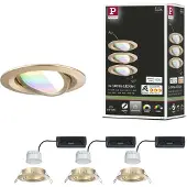 Paulmann 92436 LED-taklampe, LED-innbyggingslys 6 W, gull (matt)