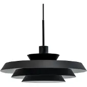 Dyberg Larsen Hengelampe DL44, svart, metall, Ø 45 cm