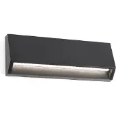 Faro Kantet utendørs LED-vegglampe Must, bredde 21,7 cm