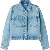 Name It Kids Denimjakke - NkfLisa - Light Blue Denim/Rhinen - - 6 år (116) - Denimjakker