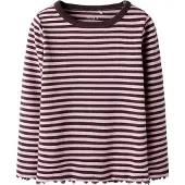 Name it Genser - Hullmønster - NmfBensa - Slim - Blackberry Wine - - 4 år (104) - Genser