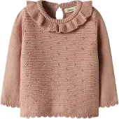 Lil´ Atelier Lil' Atelier Genser - Strikk/Hullmønster - NmfLaguna - Misty Ros - - 7-8 år (122-128) - Genser