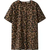 Name It Kids Kjole - Denim - NkfBelate - Ristet Coconut/Seal Brown - - 11 år (146) - Kjole