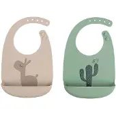 Done by Deer Smekker m. Lomme - 2-pack - Silikon - Lalee Sand - - OneSize - Smekke