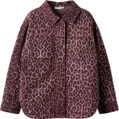 Name it Denimjakke - NkfLeo - Burgundy/Leo - - 11 år (146) - Denimjakker
