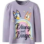 Name It Mini Genser - Noos - NmfJessie - Bluey - Lavender Grå - - 2 år (92) - Genser