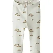 Lil´ Atelier Lil' Atelier Leggings - Noos - NbnLayo - Coconut Melk/Rainbow - - 62 - Leggings