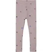 Name it Leggings - Noos - NmfNutti - Polert Lilac/Hearts - - 5 år (110) - Leggings
