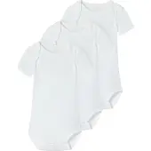 Name it Body k/e - Noos - NbnBody - 3-pack - Bright White - - 2 år (92) - Kortermet body