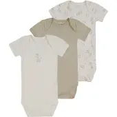 Name it Body k/e - Noos - NbnBody - 3-pack - Jet Strøm - - 62 - Kortermet body