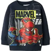 Name it Collegegenser - Noos - NmmDion - Spider-Man - Navy Blaze - - 7-8 år (122-128) - Collegegenser