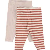 Minymo Leggings - 2-pack - Canyon Rose - - 56 - Leggings