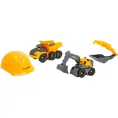 Dickie Toys Arbeidsbiler-Sett - Construction Team - Lys/Lyd - - OneSize - Bil