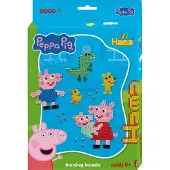 Hama Midi Perler - Peppa Gris + Lillesøster Evie - 2000 stk. - - OneSize - Perler