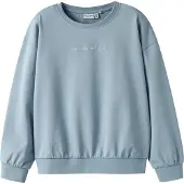 Name it Collegegenser - NkfVanita - Dusty Blue/Gjør meg til meg - - 6 år (116) - Collegegenser