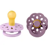 BIBS Böhmen Smokker - 2-pack - Str. 1 - Rund - Violet Sky/Mauve - - OneSize - Smokk