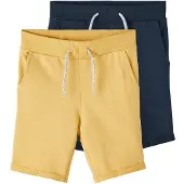 Name it Shorts - NkmVermo - 2-pack - Ochre/Dark Sapphire - - 5 år (110) - Shorts