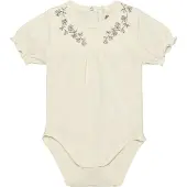 En fant Body Med Broderi Eggnog (92 / 2 år)