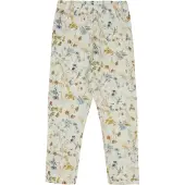 Joha Leggings - Ull - Off White m. Blomster - - 160 - Leggings - Ull