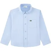 Lacoste Kids Woven Skjorte Med Lange Ermer