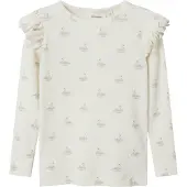 Name it Lil' Atelier Genser - Noos - Rib - NmfGavo - Pastel Pergament/Sv - - 3 år (98) - Genser