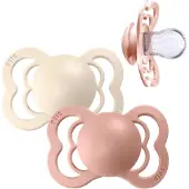 BIBS Supreme+ Smokker - Str. 2 - 2-pack - Symmetrisk - Ivory/Blu - - 6-18 md - Smokk