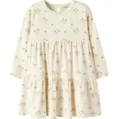 Lil´ Atelier Lil' Atelier Kjole - NmfLayo - Coconut Melk/Flower Yellow - - 5 år (110) - Kjole