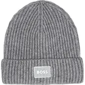 BOSS Lue - Strikk - Grå Melert - - 54 cm - Lue