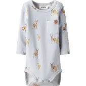 Lil´ Atelier Lil' Atelier Body I/e - NbmLayo - Grå Dawn/Deer - - 56 - Langermet Body