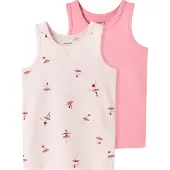 Name it Undertrøyer - Noos - NmfTank - 2-pack - Pearl/Peony/Ball - - 2 år (92) - Undertrøye