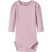 Name it Body I/e - Rib - NbfDemi - Duftende Lilac - - 74 - Langermet Body