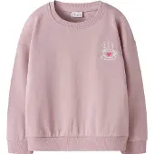 Name it Collegegenser - NmfVallene - Polert Lilac/Te Cup - - 4 år (104) - Collegegenser