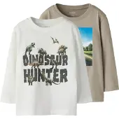 Name it Gensere - 2-pack - NmmVoto - Vintage Khaki/Cloud Danser - - 5 år (110) - Genser
