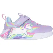 SKECHERS Sko m. Lys - Unicorn Chaser - Lavender/Multi - - 23 - Blinkende sko