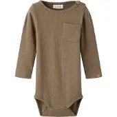 Lil´ Atelier Lil' Atelier Body I/e - Rib - Nbmlago - Slim - Shittake - - 68 - Langermet Body
