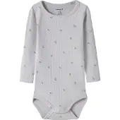 Name it Body I/e - Hullmønster - NbfBerries - Lilac Marble - - 74 - Langermet Body