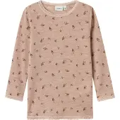 Name it Genser - Ull - Noos - NmfWang - Shadow Grå/Small blomste - - 4 år (104) - Genser