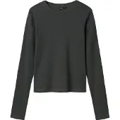 LMTD Genser - Rib - Nei - NlfHinaja - Dark Grey Melange - - 15-16 år (170-176) - Genser