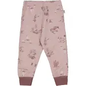 Joha Leggings - Ull/Bambus - Lyserød m. Trykk - - 100 - Leggings - Ull