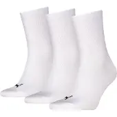 Puma Unisex Short Socks (3-Pack), Men, White/Black, 43-46