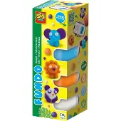 SES Creative Modelleire - 3x90gr/1x40g - FunDo Villdyr - - OneSize - Modelleire