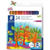 Staedtler Tusjer - 24 stk. - Noris Fiber penner - 1 mm - - OneSize - Tusj