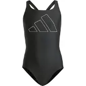 Adidas Badedrakt - BIG Barer - Svart m. Hvit - - 4 år (104) - Badetøy