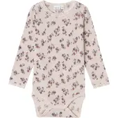 Name it Body I/e - Ull - Noos - NmfWang - Lilac Ash m. Hullmønst - - 2 år (92) - Langermet Body