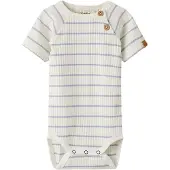 Lil´ Atelier Lil' Atelier Body k/e - Rib - Noos - NbmKail - Coconut Melk/Zen - - 1 år (80) - Kortermet body