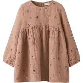 Lil´ Atelier Lil' Atelier Kjole - Muslin - NmfTamina - Rådyr - - 4 år (104) - Kjole