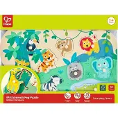 Hape Puslespill - Tre - 9 Brikker - Ville dyr - - OneSize - Puslespill