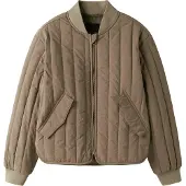Name it Polstret Jakke - NkfMelody - Quilt - Fossil - - 7 år (122) - Dunjakke